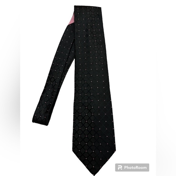 Real Men Wear Pink by Diane Katzman Black w/Pink Polka Dots OS - Picture 1 of 9
